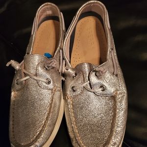 Sperry's Metallic Shimmer Gold